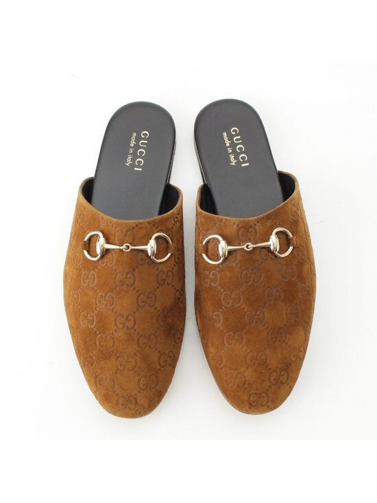 Gucci Horsebit Suede Sandals Shoes Slippers Beige main image 7